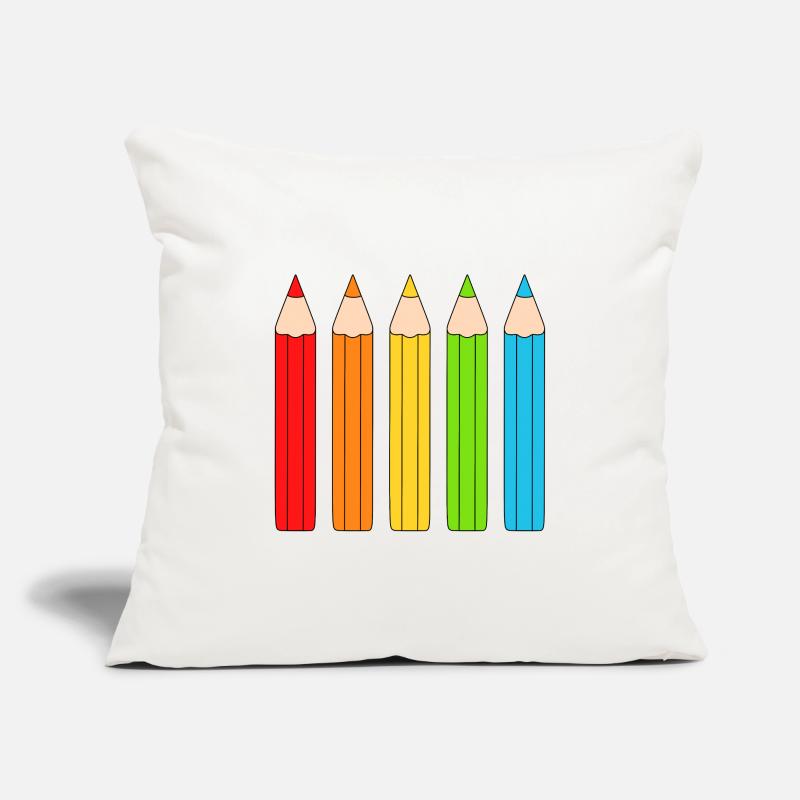 Lebendiges Farbstift-Array-Design Sofakissenbezug 45 x 45 cm