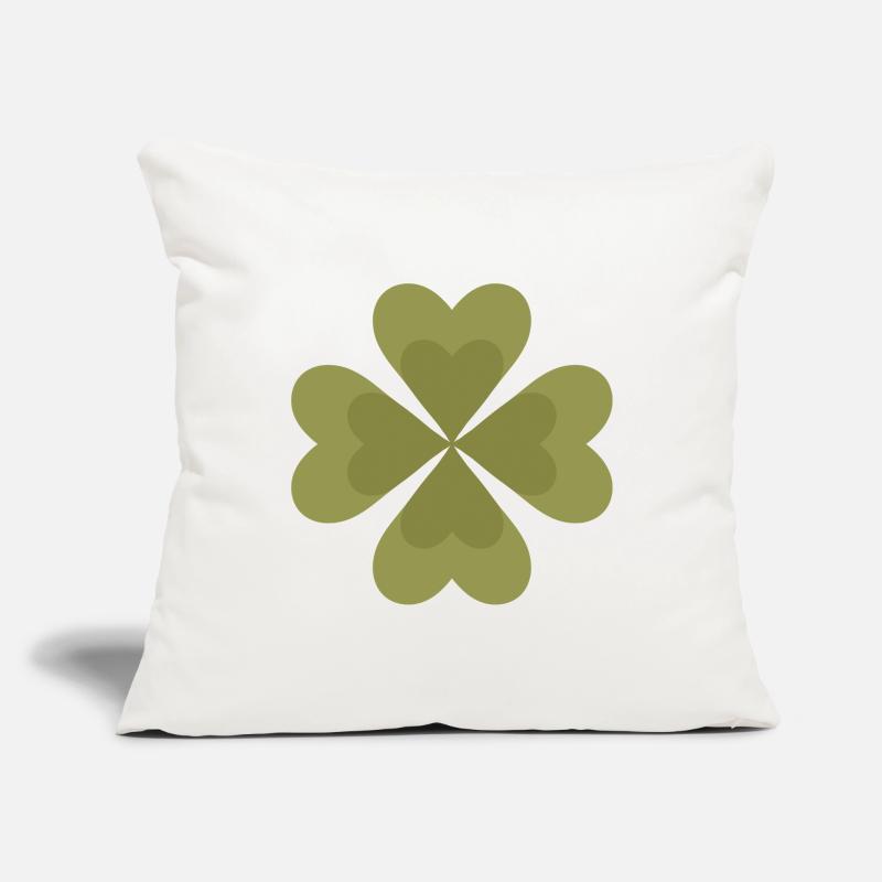 Four-Leaf Clover Pattern Design Sofa pillowcase 17,3'' x 17,3'' (45 x 45 cm)