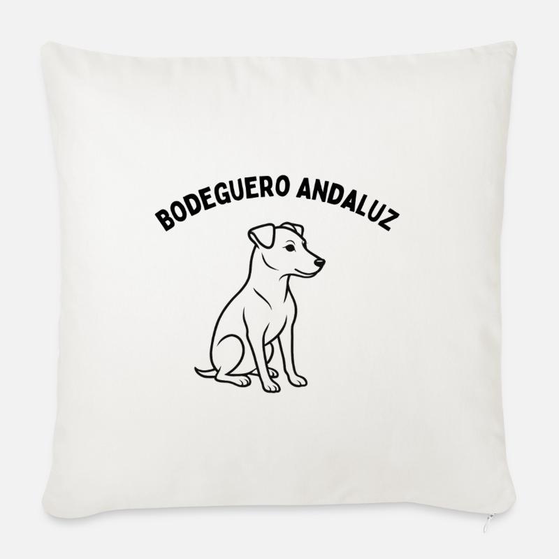 Bodeguero Andaluz im edlen Stil - Sofakissenbezug 45 x 45 cm - Naturweiß 
