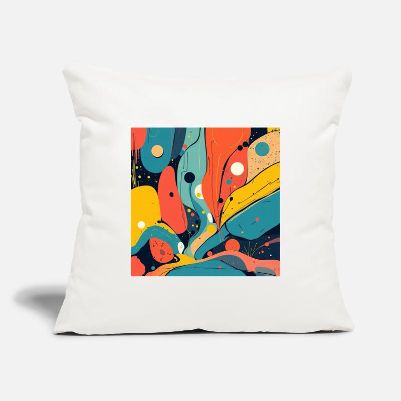 Explosion de couleurs abstraites dans des tons chauds Housse de coussin décorative 45 x 45 cm