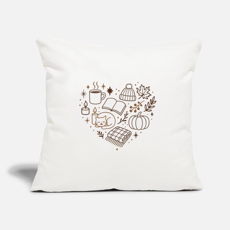 Autumnal Cuddle Evening Pattern Sofa pillowcase 17,3'' x 17,3'' (45 x 45 cm)