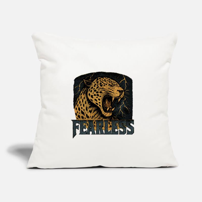 Conception de puissance Leopard intrépide Housse de coussin décorative 45 x 45 cm