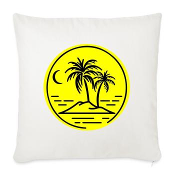 Palm Tree Island Symbol Beach - Sofa pillowcase 17,3'' x 17,3'' (45 x 45 cm) - natural white - Front