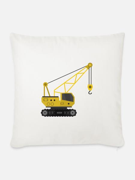 Kranich - Sofakissenbezug 45 x 45 cm - Naturweiß 