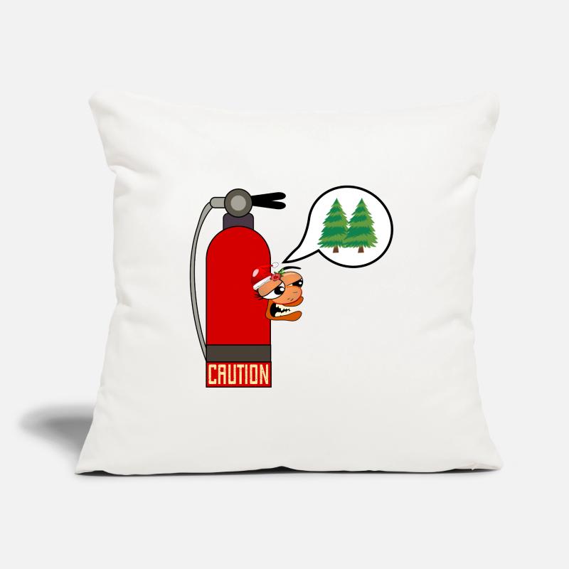 CAUTION CHRISTMAS TREE FIRE Sofa pillowcase 17,3'' x 17,3'' (45 x 45 cm)