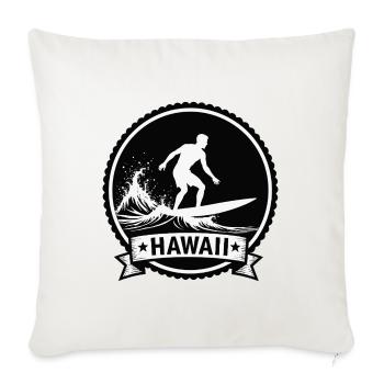 Hawaii Surf Wave Badge - Sofa pillowcase 17,3'' x 17,3'' (45 x 45 cm) - natural white - Front