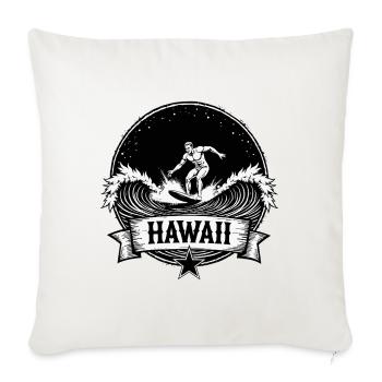 Hawaii Surfer Surfer on Pacific Wave - Sofa pillowcase 17,3'' x 17,3'' (45 x 45 cm) - natural white - Front