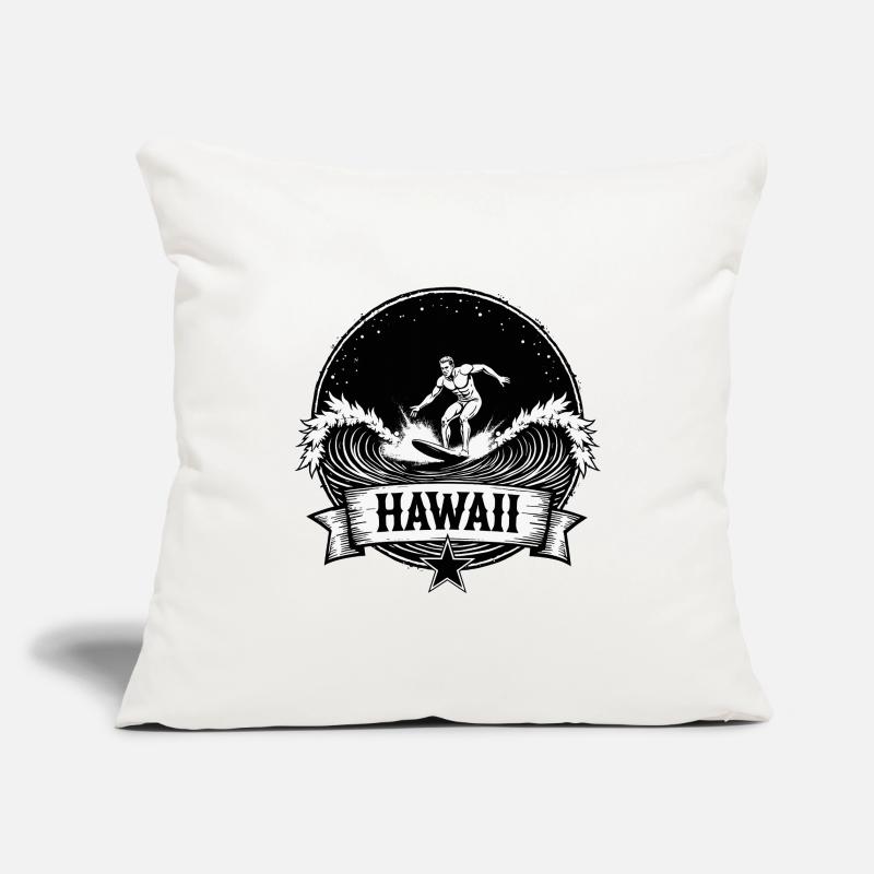 Hawaii Surfer Surfer on Pacific Wave Sofa pillowcase 17,3'' x 17,3'' (45 x 45 cm)