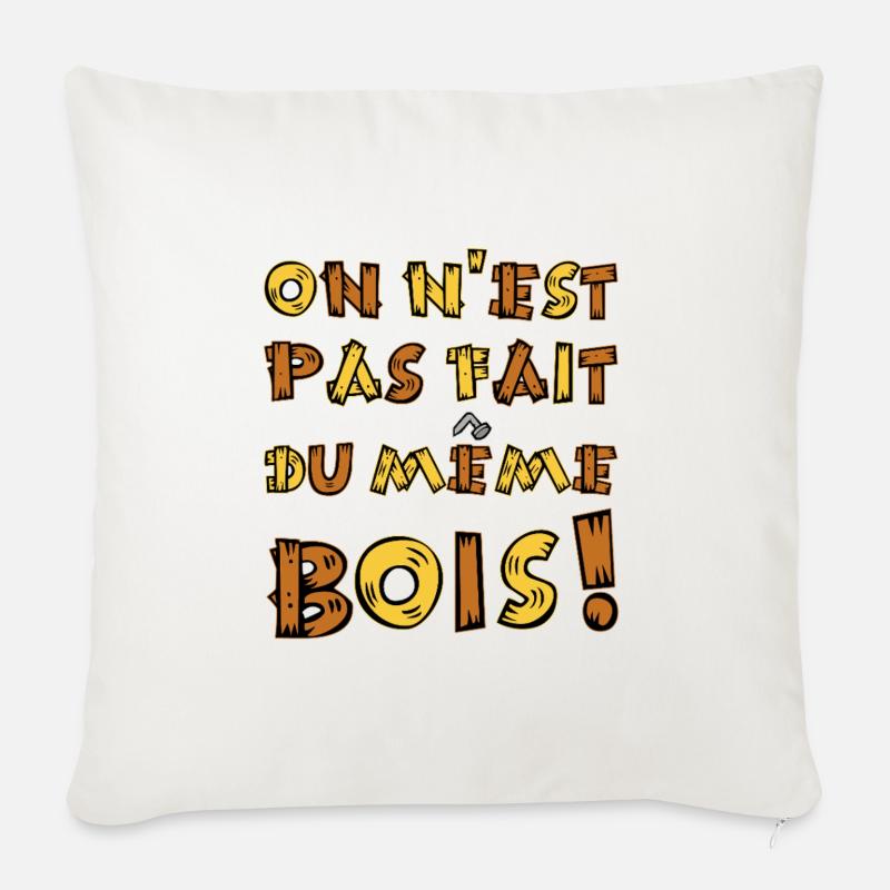 WIR SIND NICHT AUS DEMSELBEN HOLZ GEMACHT! - Sofakissenbezug 45 x 45 cm - Naturweiß