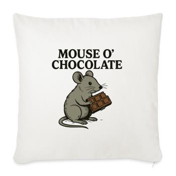 Mouse o'Chocolate Pun Mouse Chocolate - Sofa pillowcase 17,3'' x 17,3'' (45 x 45 cm) - natural white - Front