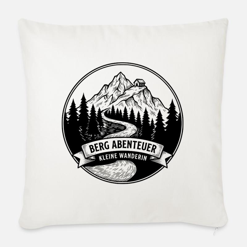 Kleine Wanderin - Sofakissenbezug 45 x 45 cm - Naturweiß 