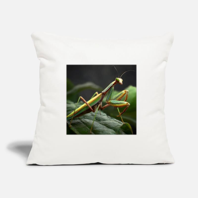Praying mantis Makro – Elegant mantis Sofa pillowcase 17,3'' x 17,3'' (45 x 45 cm)