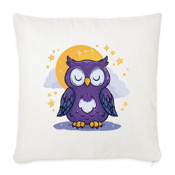 Moonlit Night Owl - Sofa pillowcase 17,3'' x 17,3'' (45 x 45 cm) - natural white - Front