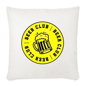 Club de Bière Club Booze - Housse de coussin décorative 45 x 45 cm - blanc nature - Devant