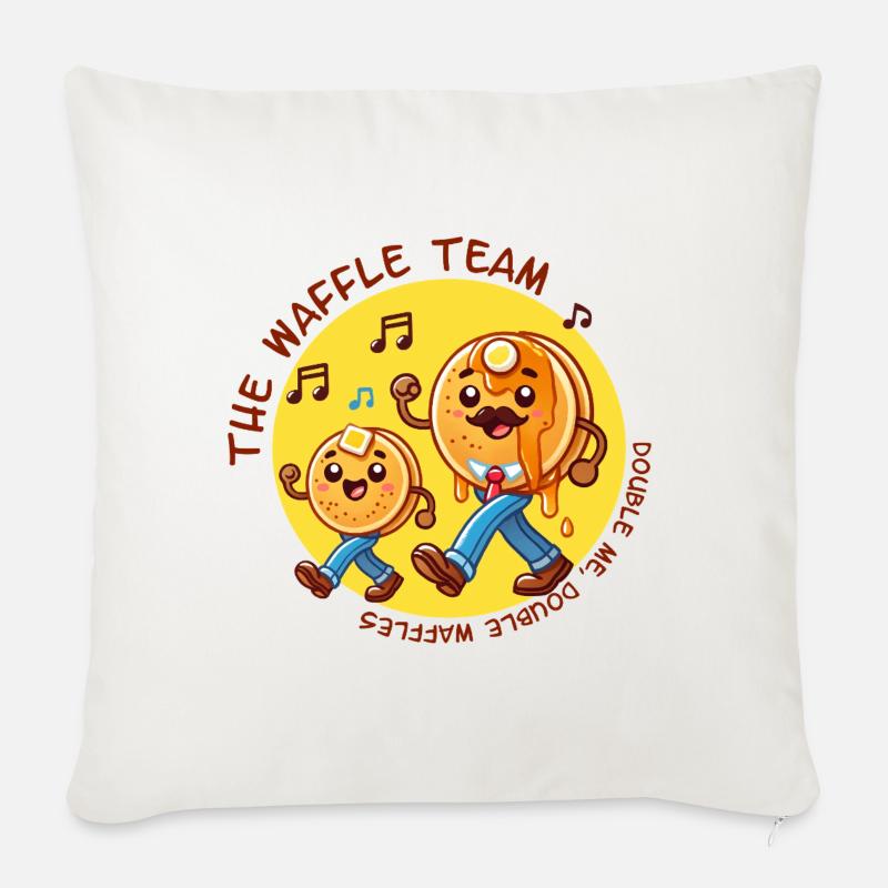 Team Waffle - Sofakissenbezug 45 x 45 cm - Naturweiß 