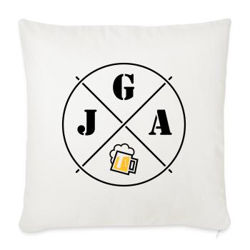 Bière pour enterrement de vie de garçon (symbole de cercle pour enterrement de vie de garçon POS2C) - Housse de coussin décorative 45 x 45 cm - blanc nature - Devant
