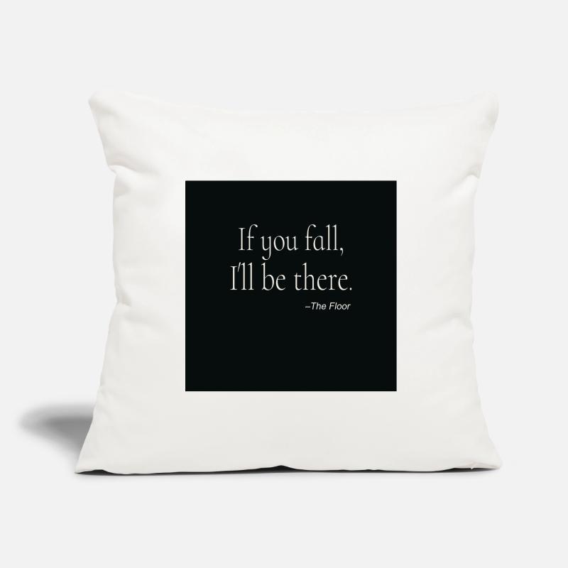 Si vous tombez Typographie Conception d’affiche Housse de coussin décorative 45 x 45 cm