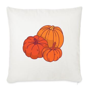 Cartoon Style Pumpkins - Sofa pillowcase 17,3'' x 17,3'' (45 x 45 cm) - natural white - Front