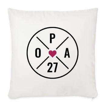 Grand-père 2027 - Housse de coussin décorative 45 x 45 cm - blanc nature - Devant