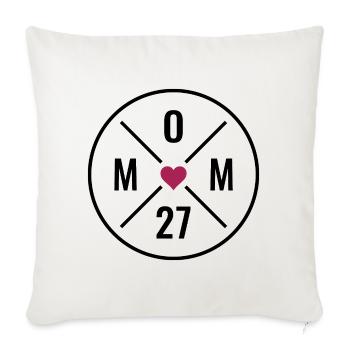 Mom 27 Herz - Sofakissenbezug 45 x 45 cm - Naturweiß  - Vorne