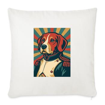 Dog General Style Poster Rétro Design Vintage - Housse de coussin décorative 45 x 45 cm - blanc nature - Devant
