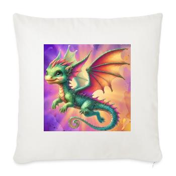 dragon - Housse de coussin décorative 45 x 45 cm - blanc nature - Devant