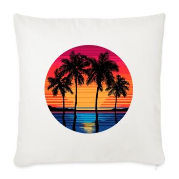 Beach Sea Palm Trees - Sofa pillowcase 17,3'' x 17,3'' (45 x 45 cm) - natural white - Front
