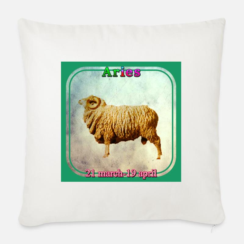 Widder - Sofakissenbezug 45 x 45 cm - Naturweiß 