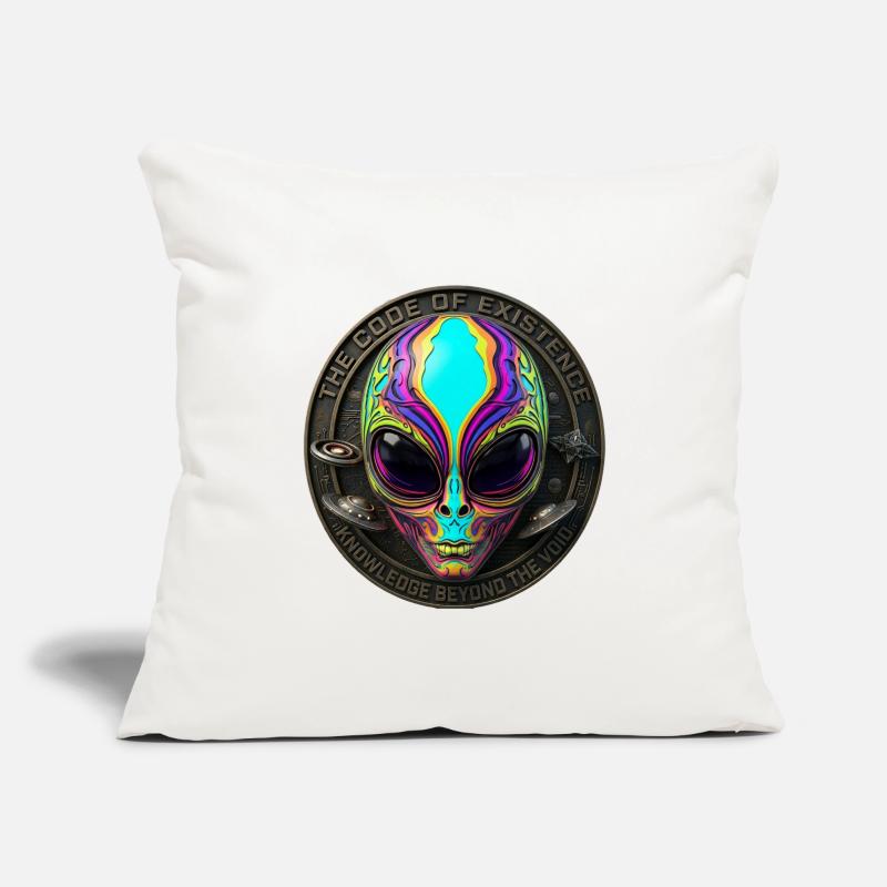 The Code of Existence Alien Sci-Fi Art Sofa pillowcase 17,3'' x 17,3'' (45 x 45 cm)