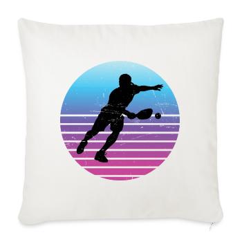 Pickleballer gift idea for pickleball fans - Sofa pillowcase 17,3'' x 17,3'' (45 x 45 cm) - natural white - Front