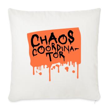 Chaos Coordinator Funny Title Parents Teacher Logo - Sofa pillowcase 17,3'' x 17,3'' (45 x 45 cm) - natural white - Front