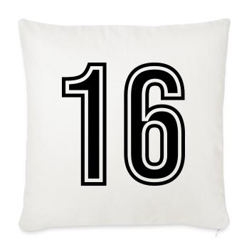 Symbole numérique 16 - Housse de coussin décorative 45 x 45 cm - blanc nature - Devant