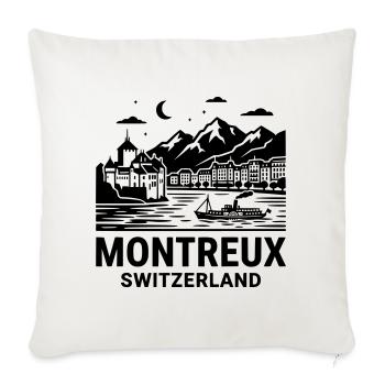 Montreaux, Switzerland - Sofa pillowcase 17,3'' x 17,3'' (45 x 45 cm) - natural white - Front