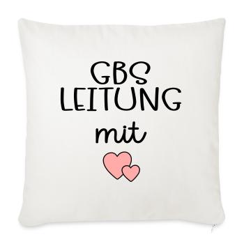 Bildung Betreuung Leitung - Sofakissenbezug 45 x 45 cm - Naturweiß  - Vorne