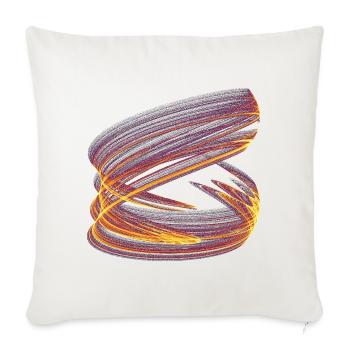 Light Vortex of Chaos – Strange Attractor - Sofa pillowcase 17,3'' x 17,3'' (45 x 45 cm) - natural white - Front