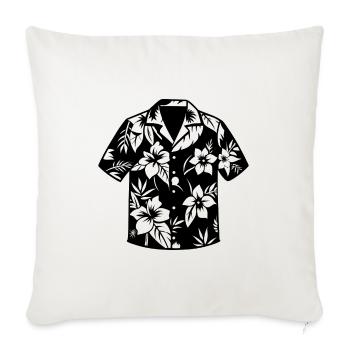 Hawaiihemd - Sofakissenbezug 45 x 45 cm - Naturweiß  - Vorne