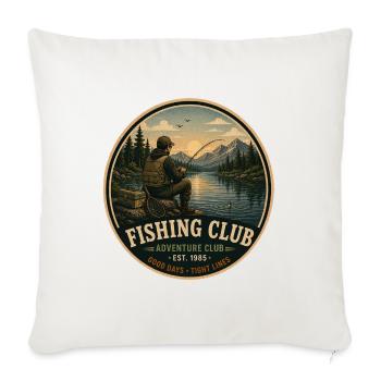 Angelclub Vintage Abenteuergrafik - Sofakissenbezug 45 x 45 cm - Naturweiß  - Vorne