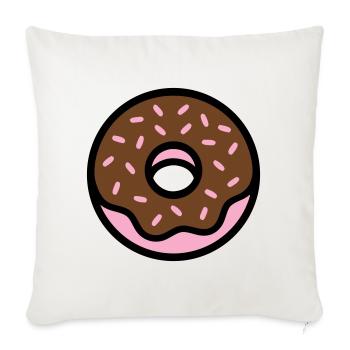 Donut Chocolate Sprinkles Icon - Sofa pillowcase 17,3'' x 17,3'' (45 x 45 cm) - natural white - Front