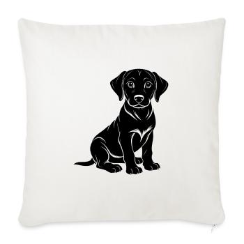 Labrador Puppy - Sofa pillowcase 17,3'' x 17,3'' (45 x 45 cm) - natural white - Front