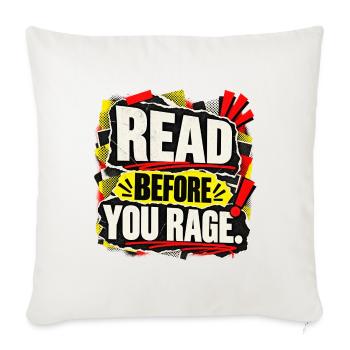 Read before you rage - Media Literacy Statement - Sofakissenbezug 45 x 45 cm - Naturweiß  - Vorne