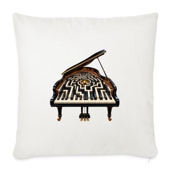 Labyrinth Klaviermusikkunst - Sofakissenbezug 45 x 45 cm - Naturweiß  - Vorne
