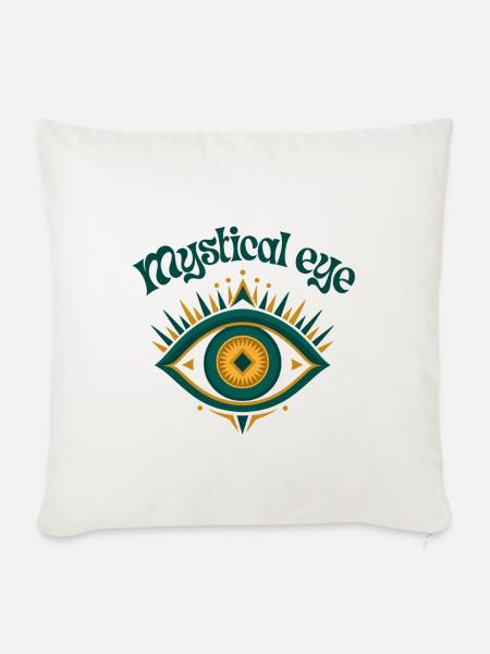 Mystisches Auge - Sofakissenbezug 45 x 45 cm - Naturweiß 