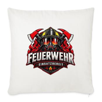 Feuerwehr Einsatzbereit Modernes Feuerwehr Design - Sofakissenbezug 45 x 45 cm - Naturweiß  - Vorne