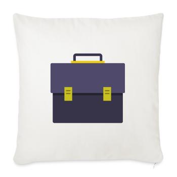 Arbeitstasche - Sofakissenbezug 45 x 45 cm - Naturweiß  - Vorne