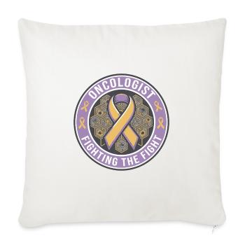 Onkologe Fighting The Fight Band Abzeichen-Geschenk - Sofakissenbezug 45 x 45 cm - Naturweiß  - Vorne