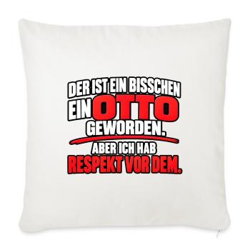Ein bisschen ein Otto – Lustiger Spruch - Sofakissenbezug 45 x 45 cm - Naturweiß  - Vorne