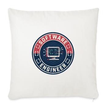 Vintage Software Engineer Code Terminal Patch Top - Sofakissenbezug 45 x 45 cm - Naturweiß  - Vorne