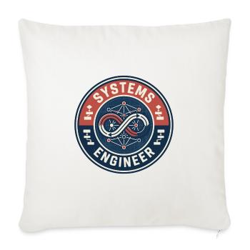 Vintage Systems Engineer Netzwerk-Flussdiagramm-Abzeichen - Sofakissenbezug 45 x 45 cm - Naturweiß  - Vorne