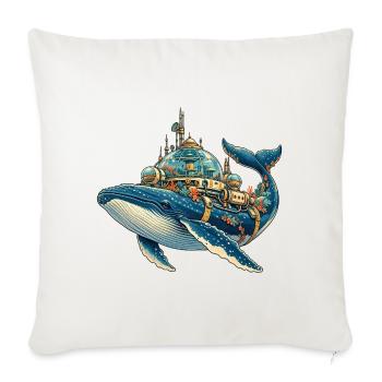 SteampunkWale Unterwasserkosmos - Sofakissenbezug 45 x 45 cm - Naturweiß  - Vorne
