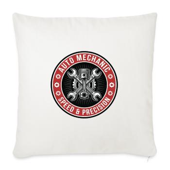 Auto Mechanic Kolbenschlüssel Garagenabzeichen Geschenk - Sofakissenbezug 45 x 45 cm - Naturweiß  - Vorne